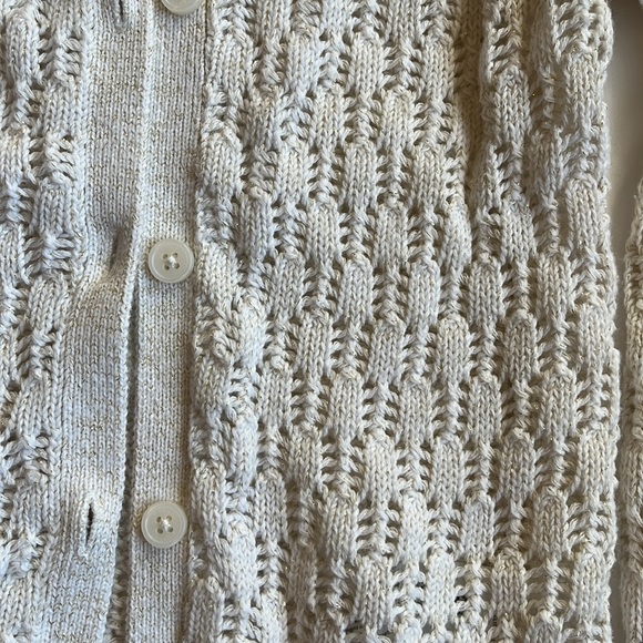 OshKosh B'gosh Cream/ Gold Cardigan Size 4T - Picture 4 of 6